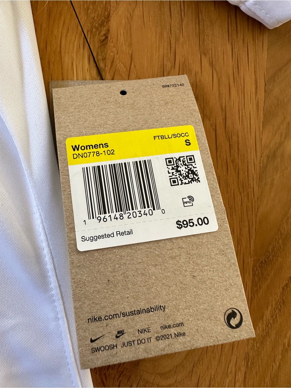 USA White Soccer Jersey with Red & Navy Accent - Picture 3 of 4